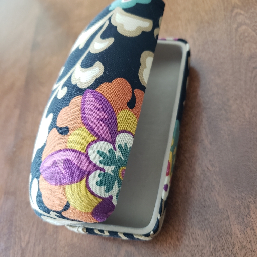 Vera Bradley Colorful Floral Clamshell Eyeglass Case